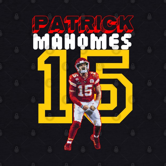 Mahomes chiefs pixel art by Qrstore